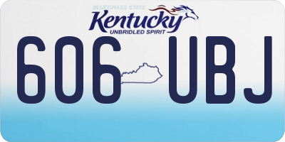 KY license plate 606UBJ