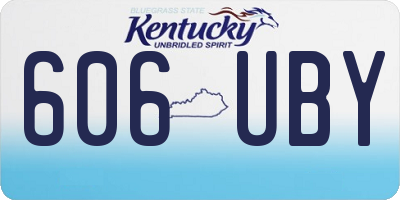 KY license plate 606UBY