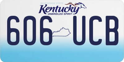 KY license plate 606UCB