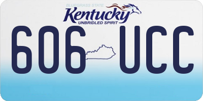 KY license plate 606UCC