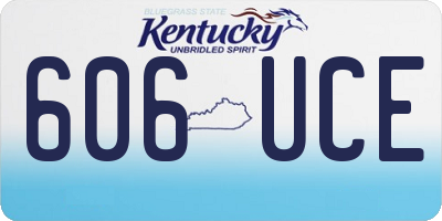 KY license plate 606UCE