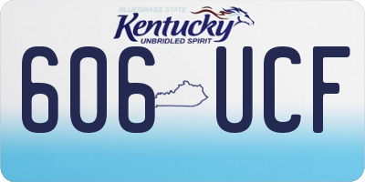 KY license plate 606UCF