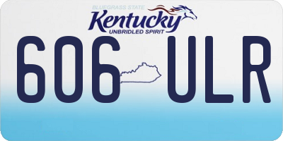 KY license plate 606ULR
