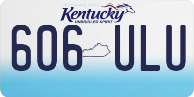KY license plate 606ULU