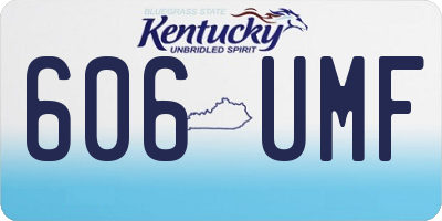 KY license plate 606UMF