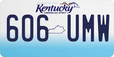 KY license plate 606UMW