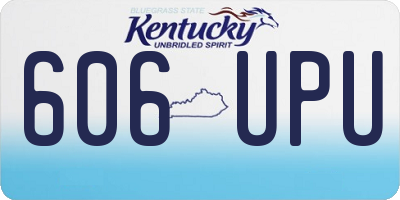 KY license plate 606UPU