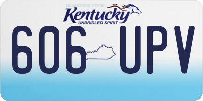KY license plate 606UPV