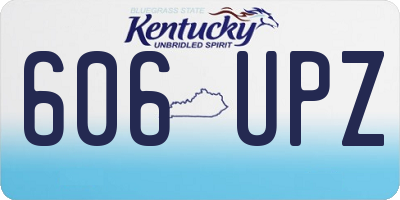 KY license plate 606UPZ