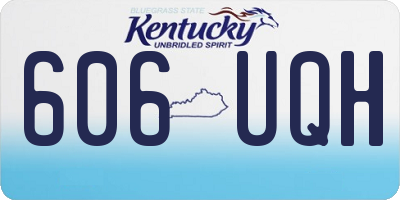 KY license plate 606UQH