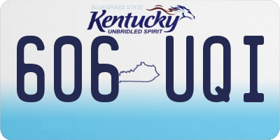 KY license plate 606UQI