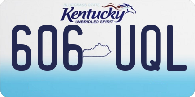 KY license plate 606UQL