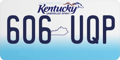 KY license plate 606UQP
