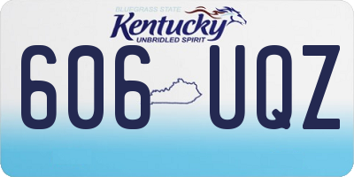 KY license plate 606UQZ