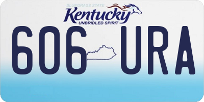 KY license plate 606URA