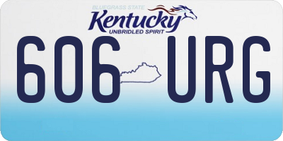KY license plate 606URG