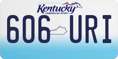 KY license plate 606URI
