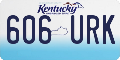 KY license plate 606URK