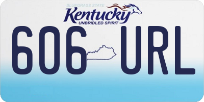 KY license plate 606URL