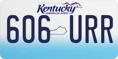 KY license plate 606URR