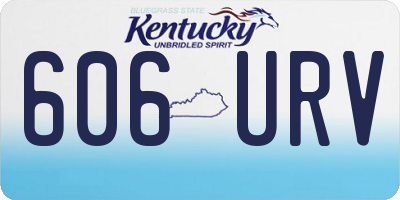 KY license plate 606URV