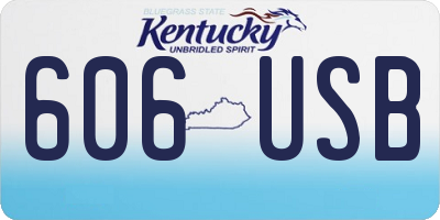 KY license plate 606USB