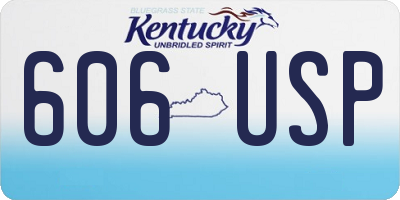 KY license plate 606USP
