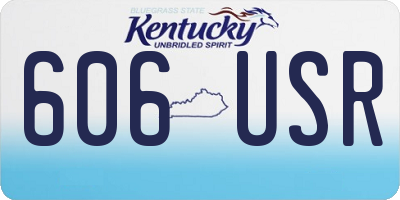 KY license plate 606USR