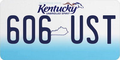 KY license plate 606UST