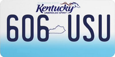 KY license plate 606USU