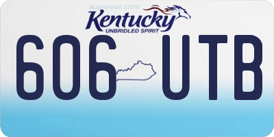 KY license plate 606UTB