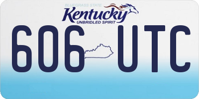 KY license plate 606UTC