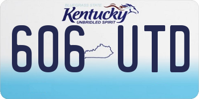 KY license plate 606UTD