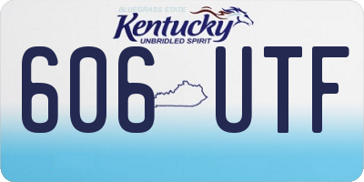 KY license plate 606UTF