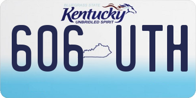 KY license plate 606UTH
