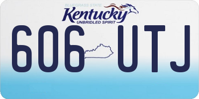 KY license plate 606UTJ