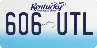 KY license plate 606UTL