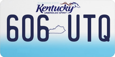 KY license plate 606UTQ