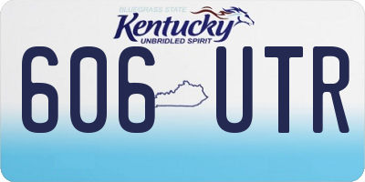 KY license plate 606UTR
