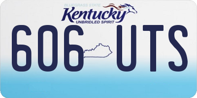 KY license plate 606UTS