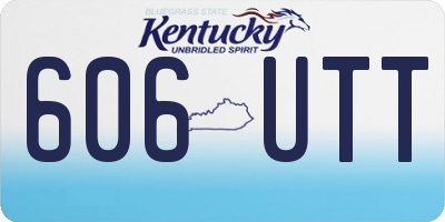 KY license plate 606UTT