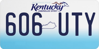 KY license plate 606UTY