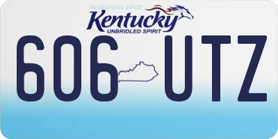 KY license plate 606UTZ