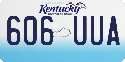 KY license plate 606UUA