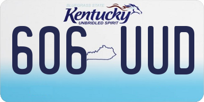 KY license plate 606UUD