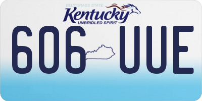 KY license plate 606UUE