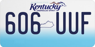 KY license plate 606UUF