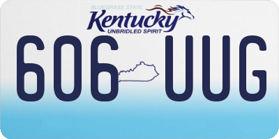 KY license plate 606UUG