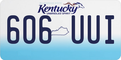 KY license plate 606UUI
