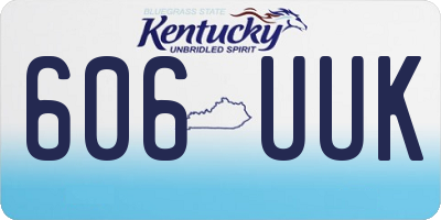 KY license plate 606UUK